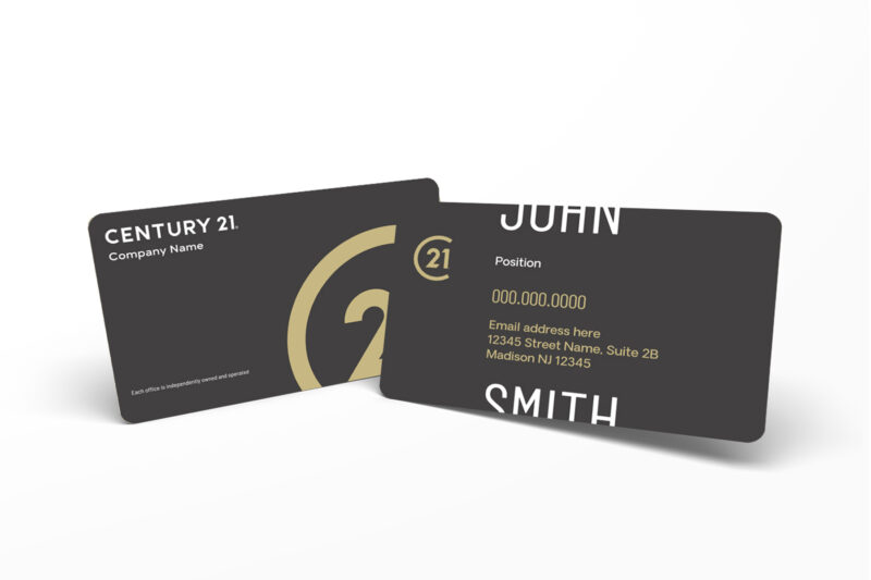 Black Oversized Century 21 Split Business Card