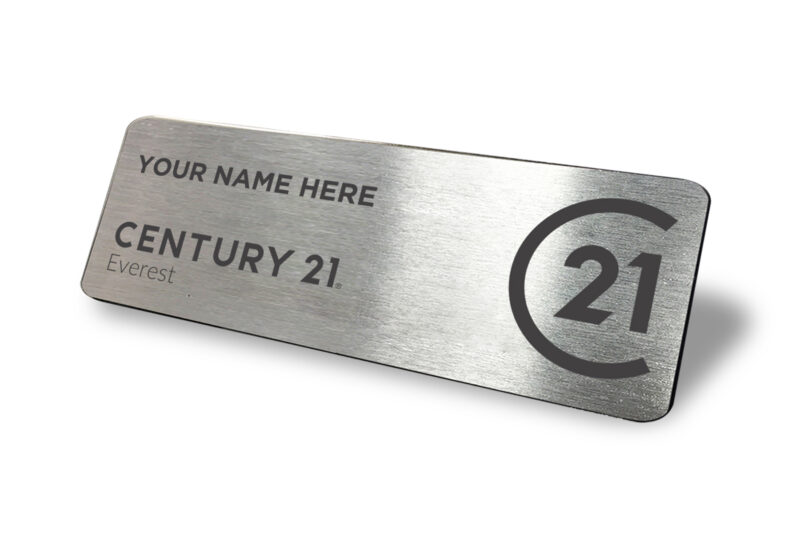No Frame Name Tag - Century 21 Everest 1x3 Name Tag
